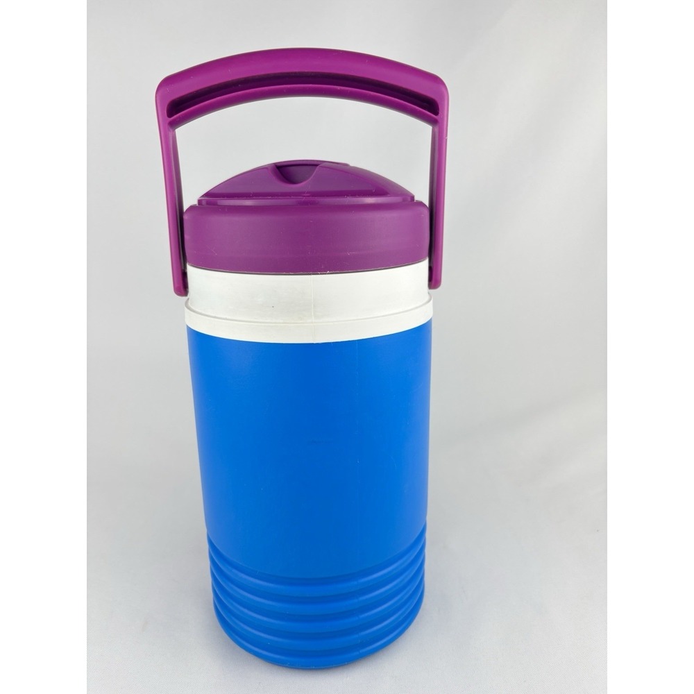 Igloo Thermos 1/2 Half‎ Gallon Blue & Purple Water Jug Cooler Vintage Retro Y2K